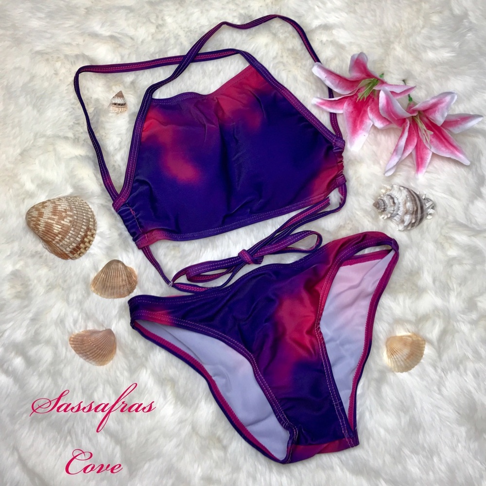 TIE DYE BIKINI purple & magenta